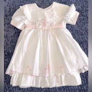 Vintage Party Dress‎ for child size 2 Hand Made in Brazil N046